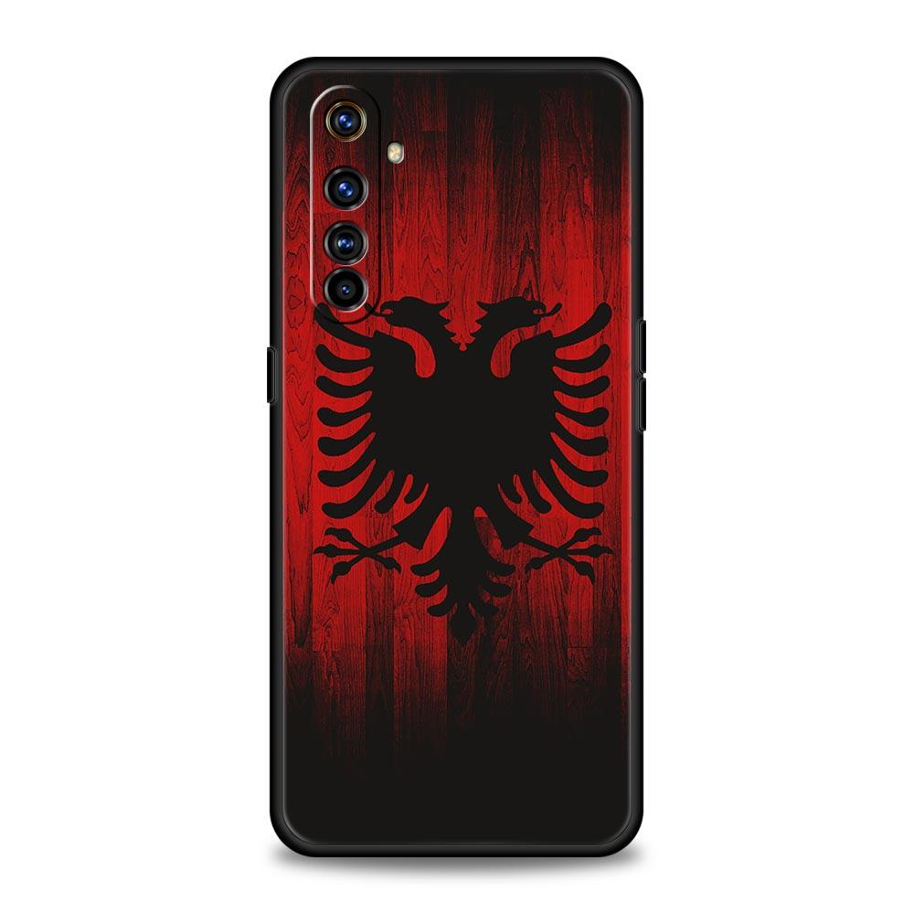 Telefonkasten für Realme 12 11 10 9 8 5G 7 6 GT5 GT3 GT2 Pro Plus C21 C11 C25 C35 für Realme GT Neo 2 3 3T 5 Abdeckung Albanien Flagge