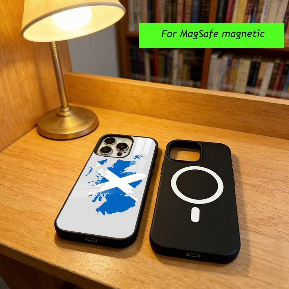 S-Scotland S-Scottish Passport Flag Phone Case For iPhone17,16,15,14,13,12,11 Plus,Pro Magnetic For Magsafe Wireless Charging