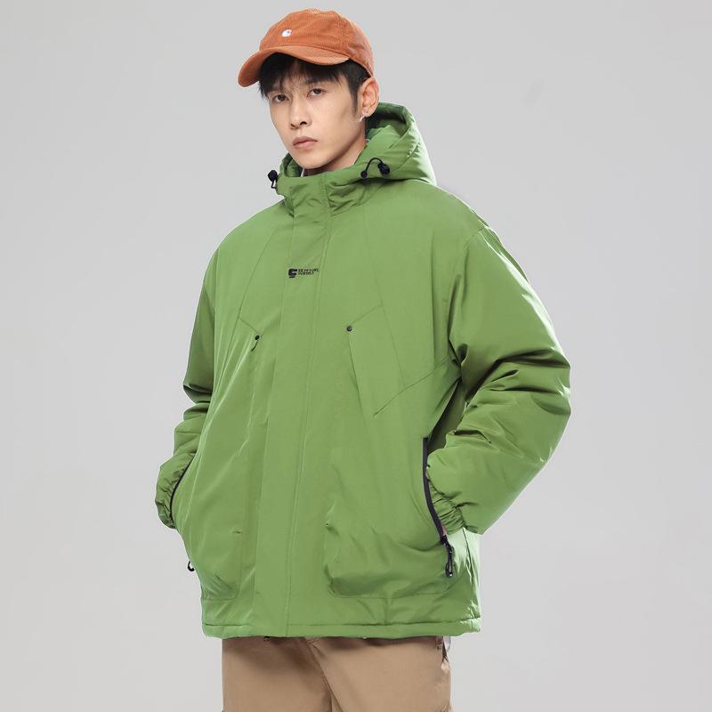 

Мужская свободная повседневная хлопковая куртка однотонная короткая зимняя теплая куртка 3XL