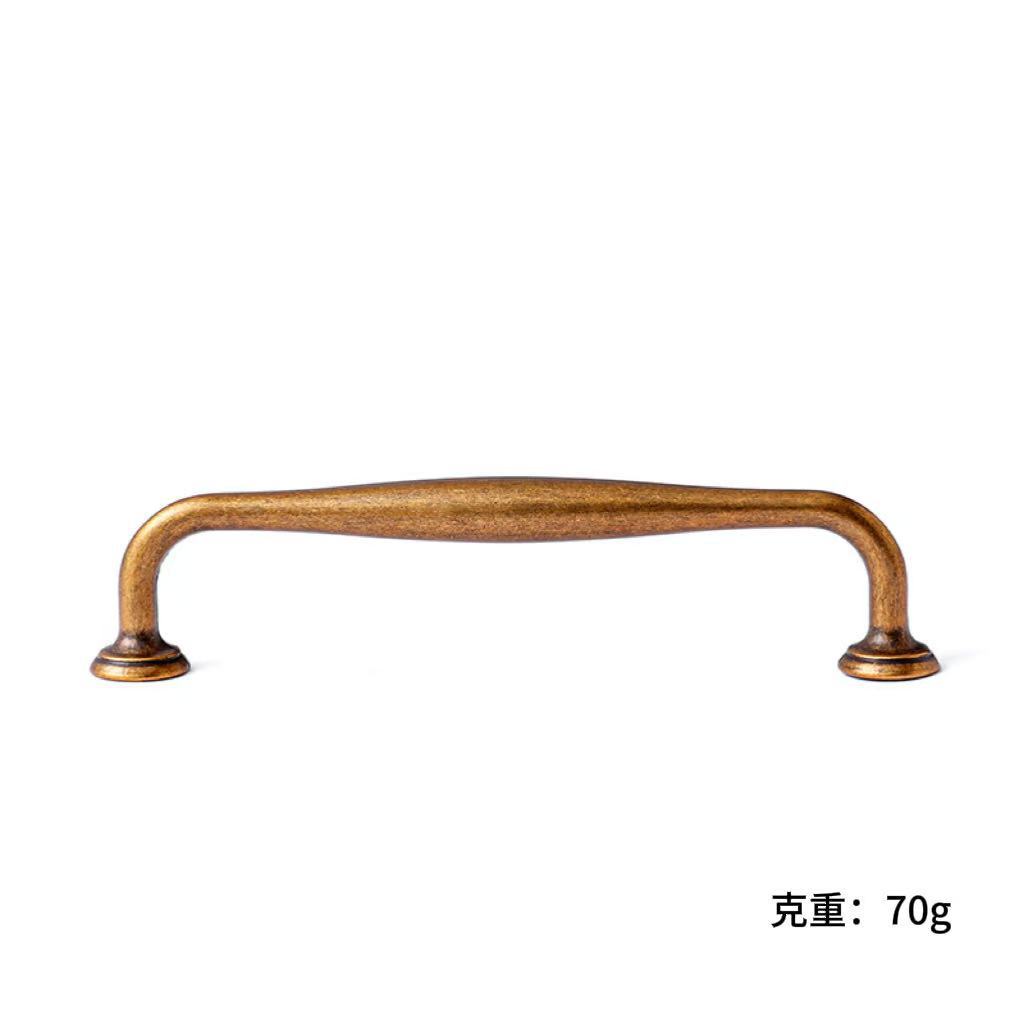 Retro Copper Antique Cabinet Drawers Handles Italian French Minimalist Light Luxury Furniture Wardrobe Door Pulls Vintage Home D