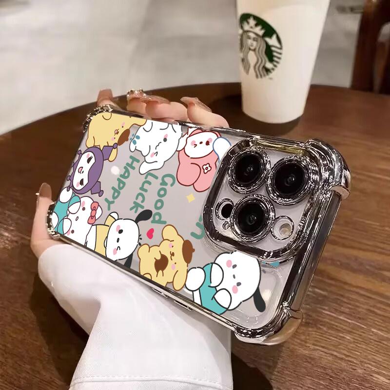 Happy Sanrio Kuromi Hello Kitty Melody Case For Samsung Galaxy S26 Ultra 5G S25 FE S24 S23 S22 Ultra Plus A57 5G Pochacco Cover