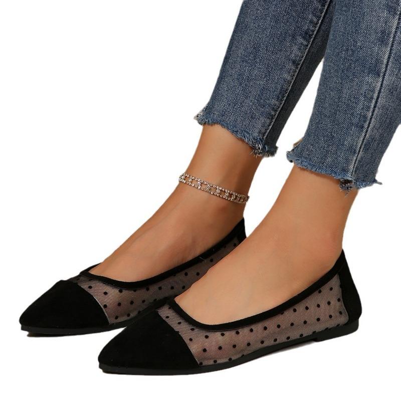 Large Size Hollow Single Shoes Women's Outer Wear Summer New Fashion Color Matching Spot Casual Single Shoes