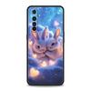 Soft TPU For Realme 11 10 9 Pro Plus GT2 GT3 GT5 C21 C25 C35 C53 C55 C67 Pro 5G Phone Case Ink And Wash Painting Rabbit Art Bags