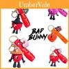 Soft Rubber Alloy Bad Bunny Key Ring Pendant Kids Xmas Decoration Gift