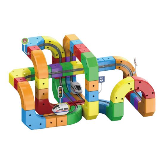 

51/81/118 шт./набор Магнитный трек Игрушечный набор поезда Детский DIY Железная дорога Строительство Гравитационно-устойчивый Электрический поезд Игрушка Малыши Трек Автомобиль Образовательный STEM Large