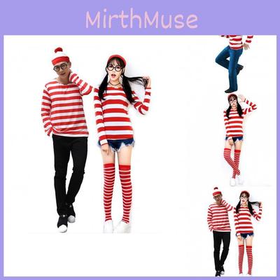 Kostým Where's Wally pro Halloween a Vánoce Unisex Oblečení ze směsi bavlny