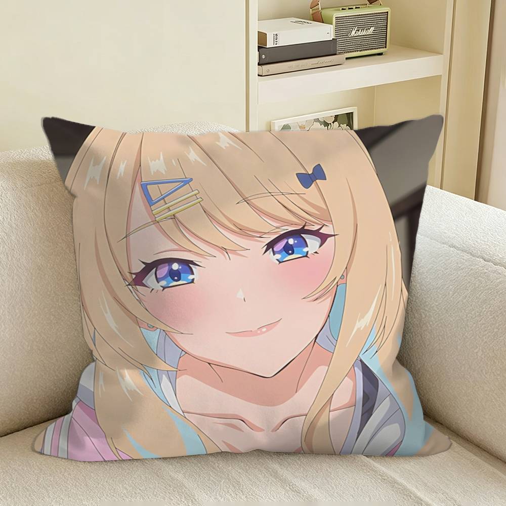 Ryuto x Runa Anime Kimizero Square Sofa Pillow Cover Solid Color Living Room Home Decor Cushion Case
