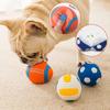 Squeaky Dog Ball Latex Rubber Dog Squeak Chew Toys Soft Bouncy Fetch Sports Balls for Medium Small Pets Interactive Play