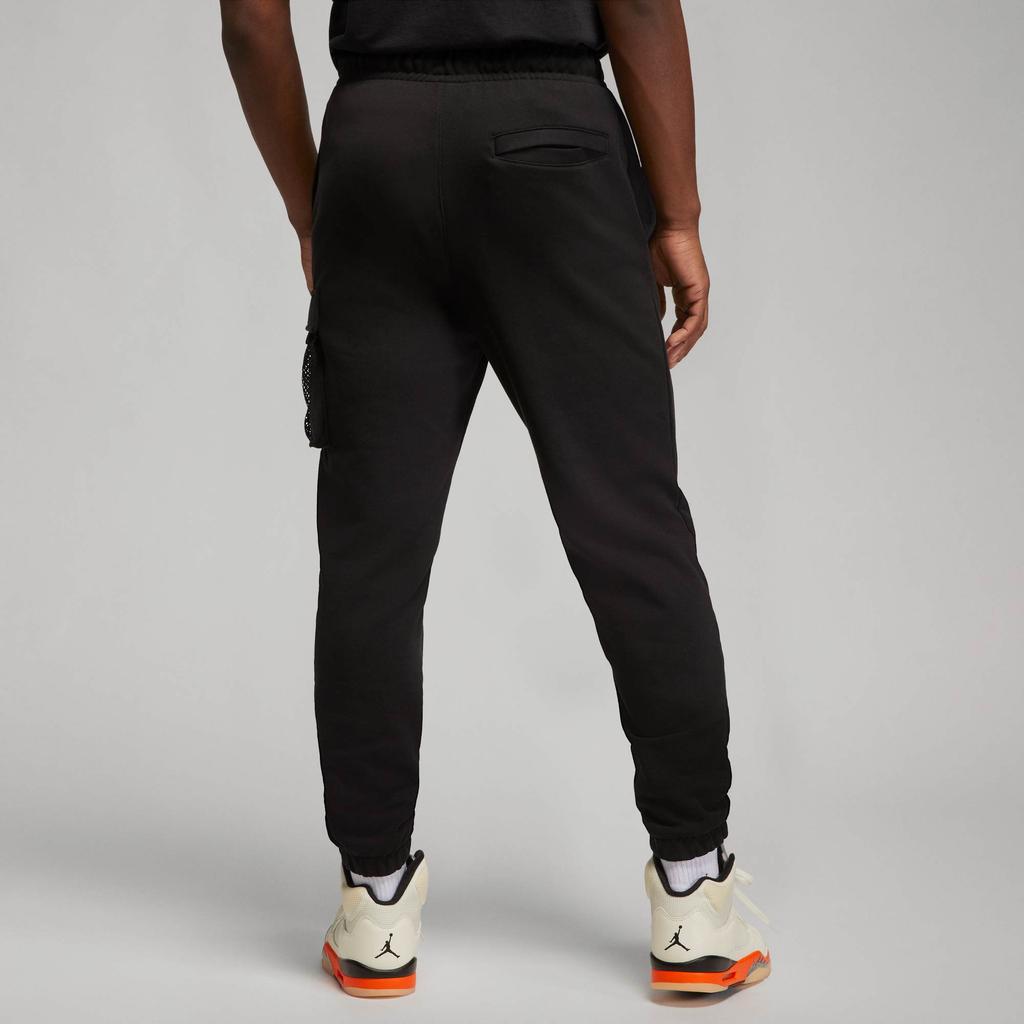 Jordan Jumpman Mesh Pocket Breathable Drawstring Sports Sweatpants Men Bottoms Black DM1401-010