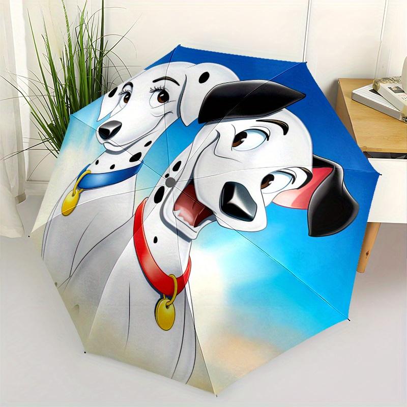 

Dalmatian Dogs, Cruella De Vil Themed Automatic opening and closing folding umbrella, 8 rib windproof, compact travel design, suitable for a