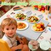 Baby Placemat Washable Non-Slip Placemat Silicone Restaurant Table Mat With Anti-Collision Edge For Kids Table Food Eating
