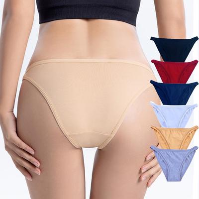 Mutandine sexy a mezza anca per le donne in puro cotone traspirante semplice vita bassa slip ragazze bikini sottile cinghia biancheria intima da donna
