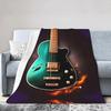 Popular Guitar Blanket Music Instrument Pattern Digital Printing Blanket Sofa Blanket