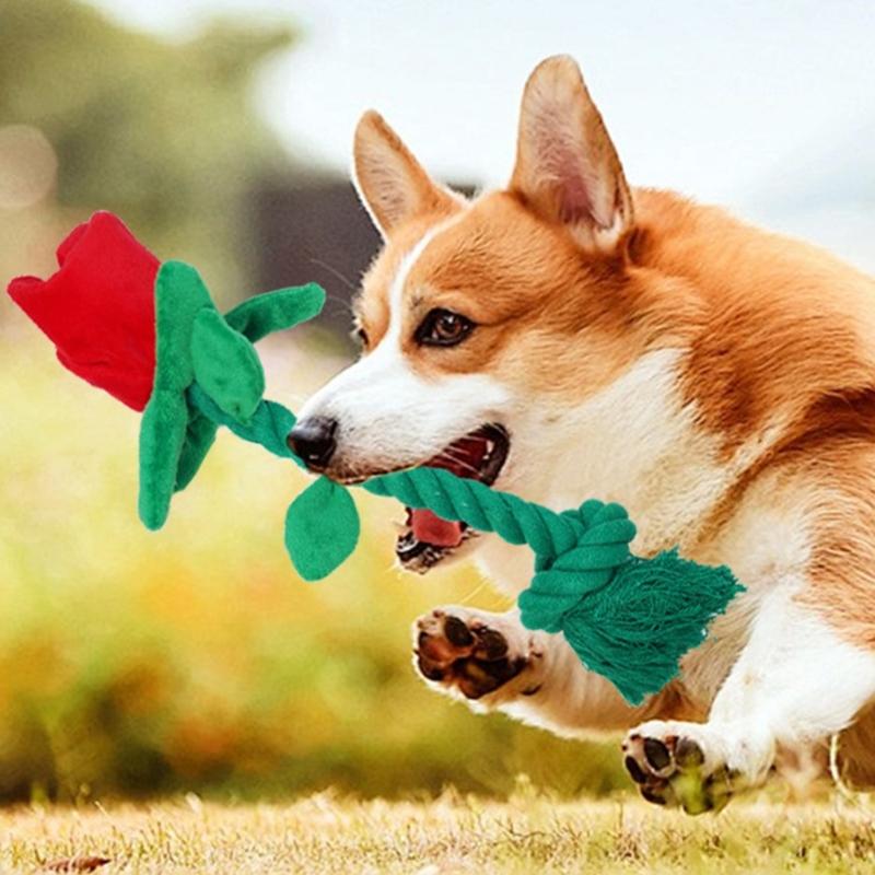 Peluche Rosa Giocattolo per Animali Giocattolo da Masticare e Pulire i Denti per Cuccioli Dentizione Pulizia dei Denti Cane Rosa Masticare Rosa Giocattolo Dentizione