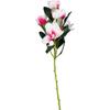 Decoratieve Tak met 5 Nobele Magnolia's in Lichtroze - 45 cm