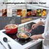 Glass Ceramic Hob, 5 Plates, 8400 W, Hob 90 Cm, with Oval Zone for Roasting Dish and Two Double Ring Zones, Touch Control