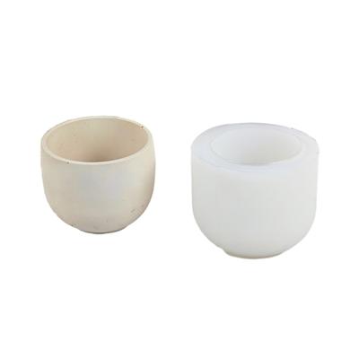 Silicone Flower Pot Mold DIY Round Concrete Candle Holder Mould Epoxy Resin Plaster Storage Box Molds Home Decorations