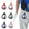 Golf Ball Bag with Clip Cling To Pants Hoop Faux Leather Anti-slip Portable Golf Ball Holder Metal Buckle Golf Organizer Golf Ball Carrier