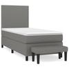 VidaXL Lit à sommier tapissier avec matelas Gris foncé 80x200 cm Tissu - Modèle 3136390