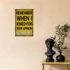1pc, (8x12Inch/20*30cm), Funny Sarcastic Metal Tin Sign, Wall Decor, Man Cave Bar Decor, Remember When I Ask Your Opition Neithe