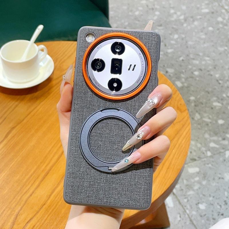 Applicable To Oppofindx1 Mobile Phone Case Magnetic Rotating Bracket Findx1ultra Magnetic Cloth Pattern Protective Case 1g