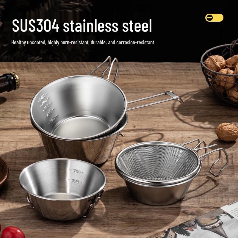 304 Stainless Steel Folding Camping Sierra Bowl Set