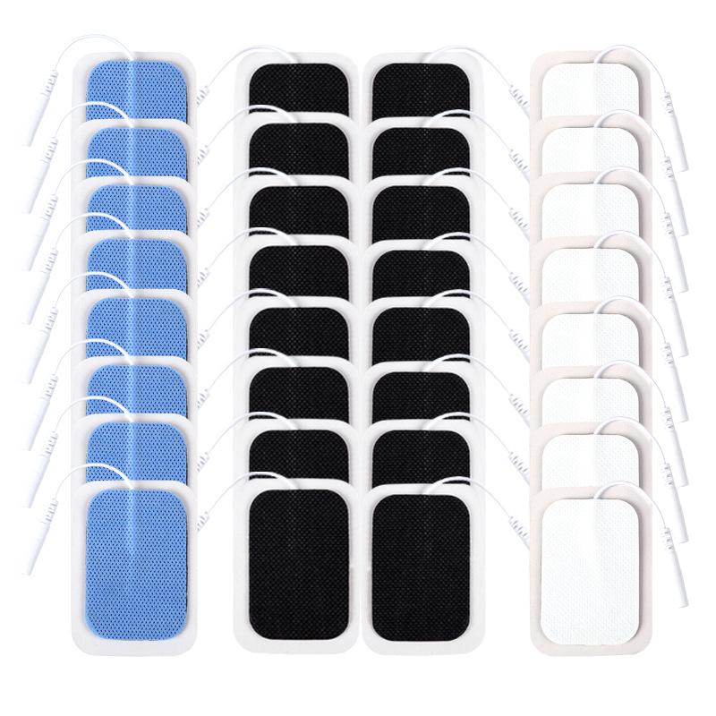 4x6cm Therapeutic Lead Wire Electrode Pads, Non-Woven Massage Accessory