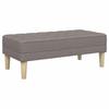 Bench with Cushion Taupe 113 X 57 X 39 Cm Fabric