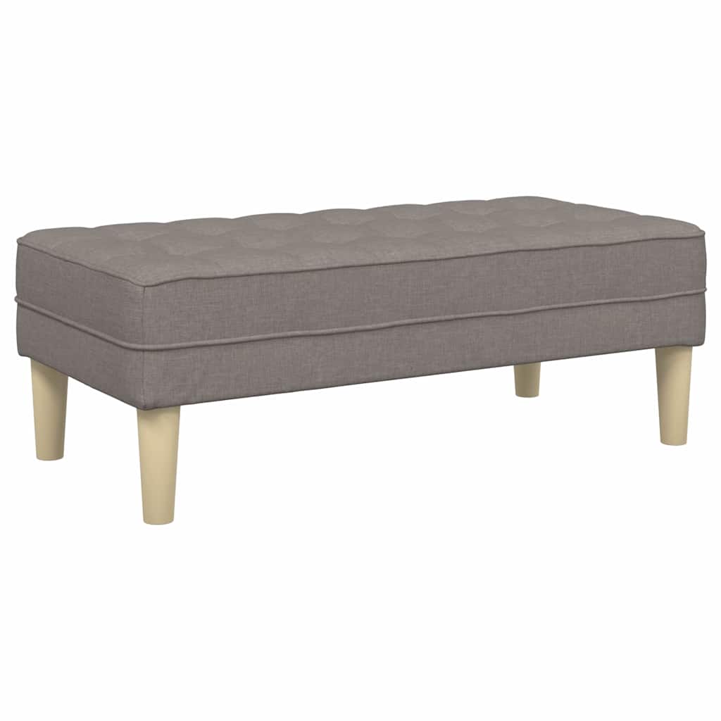 Bench with Cushion Taupe 113 X 57 X 39 Cm Fabric