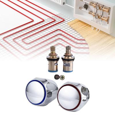 Set di Ricambio Moderno per Rubinetto del Bagno con Testine Autoperforanti Caldo & Freddo Set di Conversione per Rubinetto Vasca Impugnatura Confortevole