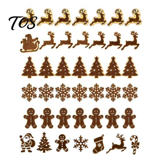 Ambient Night Light for Bedroom 7Pcs LED Reindeer Wall Decorations Christmas, Wooden Glowing Deer/Santa Claus/Xmas Festive Holiday Ornaments