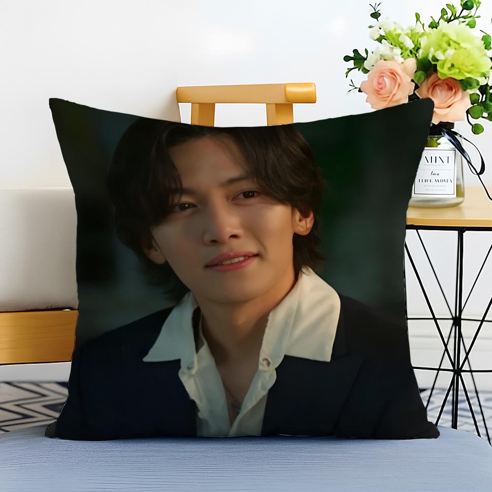 Funda de cojín Ji Chang wook Lavable Lino comodidad Suave para Sofá Cama Acogedor Hogar Decoración de Habitación