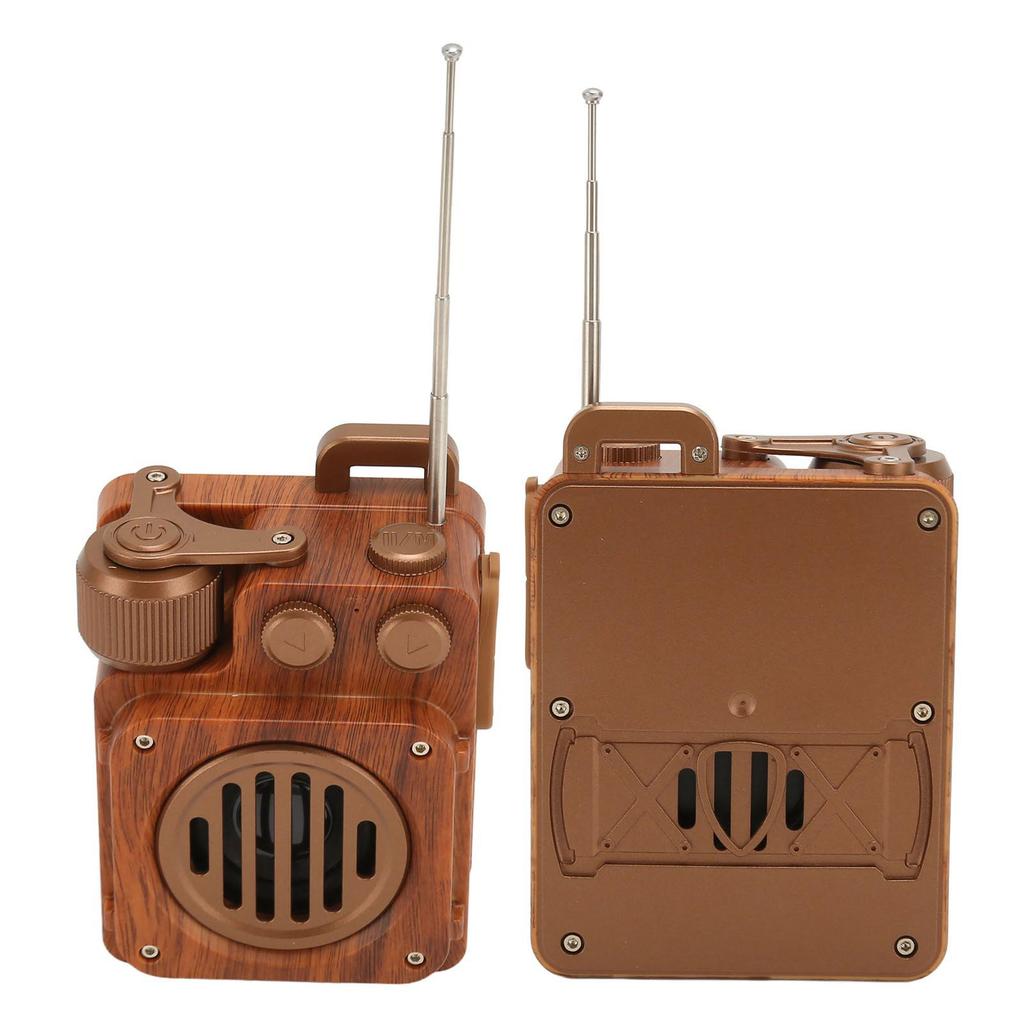 Retro Bluetooth Speaker Radio Wood Grain HiFi Lossless Sound Supports U Disk Memory Card Bluetooth S