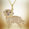 Rhinestone Beagle Pendant Shiba Inu Dog Necklace Jewelry Gift Pet Puppy Necklace  Dog Lovers