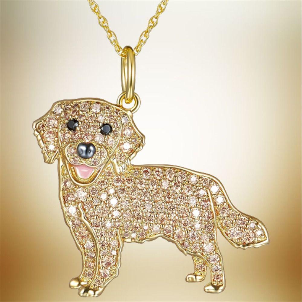 Rhinestone Beagle Pendant Shiba Inu Dog Necklace Jewelry Gift Pet Puppy Necklace Dog Lovers
