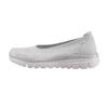 Fabric Synthetic Leather Round Toe Slip-On Low-Top Casual Shoes Women Sneakers 100961-LTGY