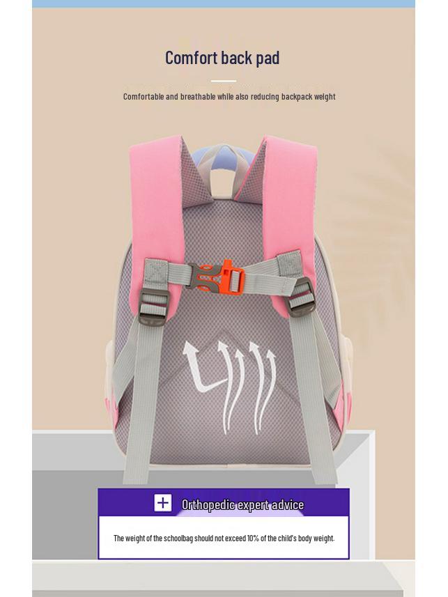 Kızlar İçin Sevimli Mantar Anaokulu Sırt Çantası - Geniş Kapasiteli, Hafif, Çizgi Film Tarzı, Basınç Azaltıcı Tasarım