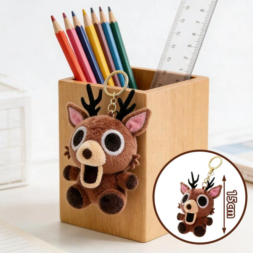 Ninety-Nine Nights In the Forest Plush Deer 15cm25cm Mascot, Soft Body Pillow, Game-Style Doll, Room Decoration, Birthday, Christmas Gift (15cm Long)
