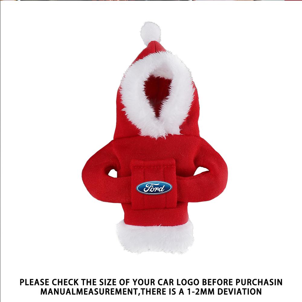 Christmas Styling Car Gear Shift Lever Cover Sweatshirt Gearshift Cover Decoration For Ford Focus Mustang Fiesta Kuga MK3 Ranger