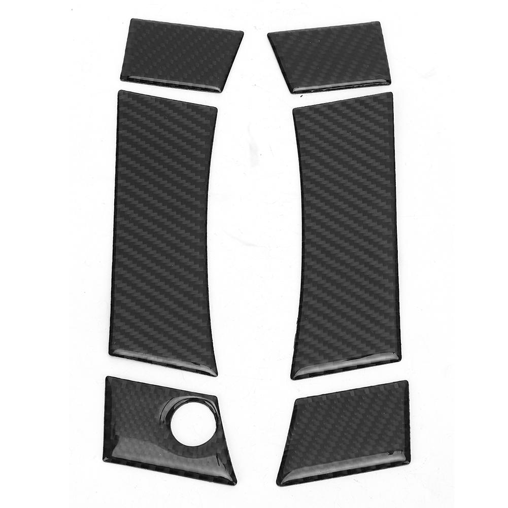 6Pcs Set Carbon Fiber Exterior Door Handle Trim Covers Fit for Nissan 350Z COUPE 2003‑2009RHD