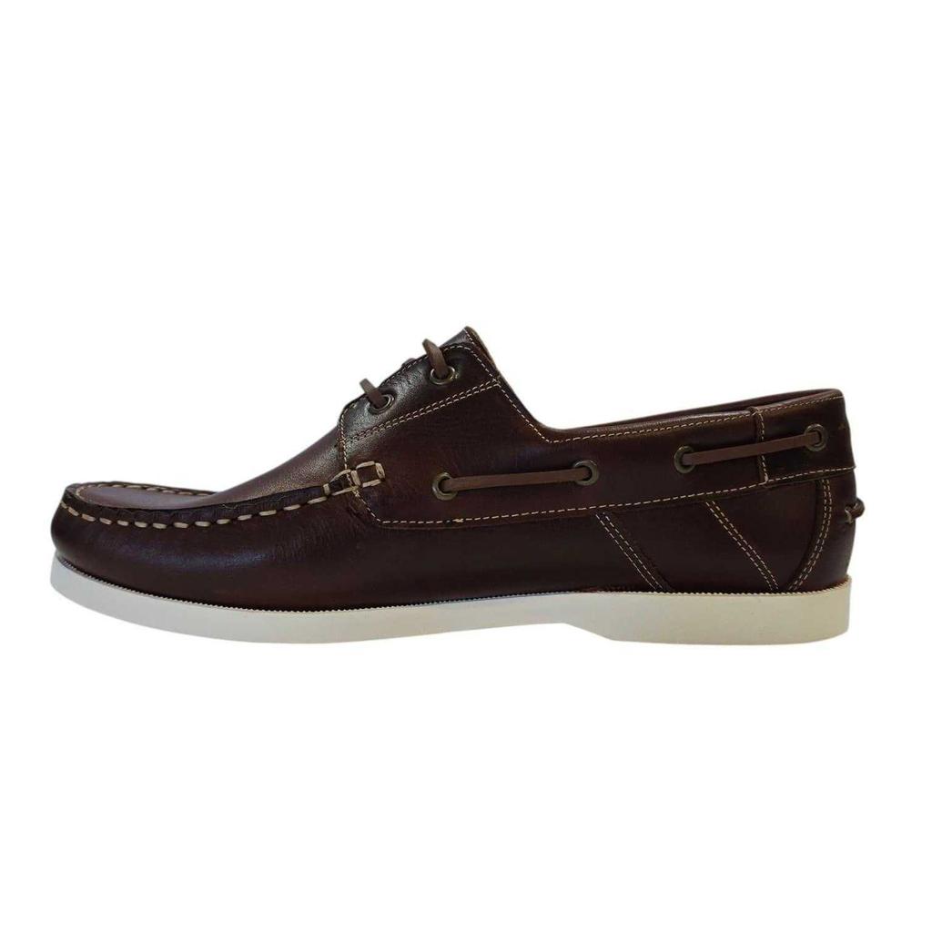 Nicholas Deakins Mens Monteiro Leather Boat Shoes
