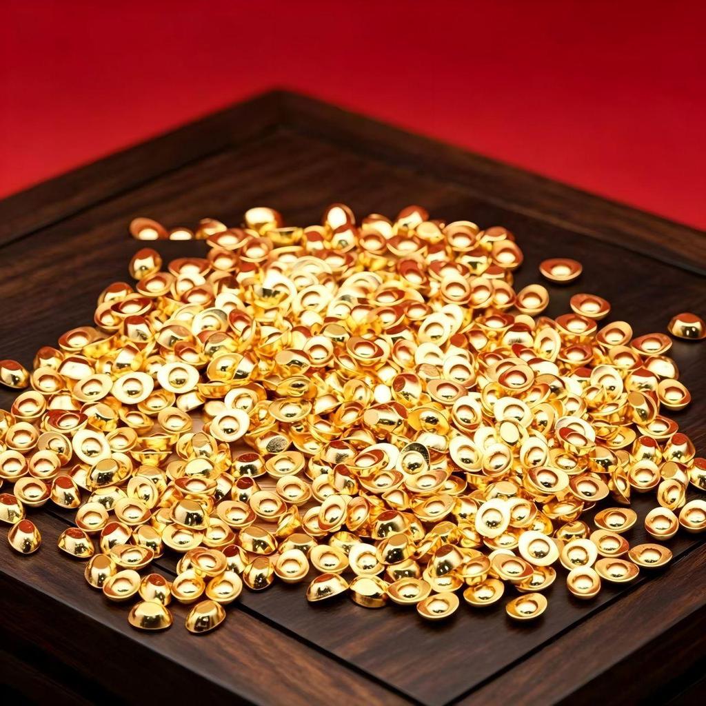 Mu Lue Mini Gold Metal Ingots: Simulation Gold Ingots for Crafts & Photo Frame Filler