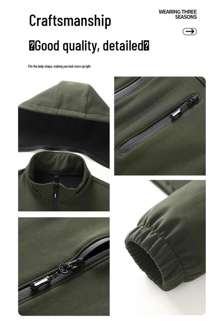 Herren Quick-Dry Outdoor Wander- & Bergsteiganzug - Zweiteiliges Set mit Langarmjacke & Hose für Frühling & Herbst
