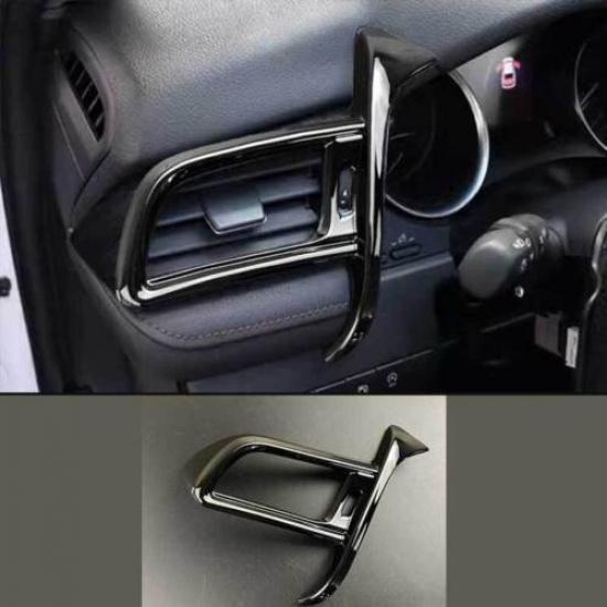 Glossy Black Console AC Left Air Outlet Vent Trim Fit For Toyota Camry 2018-
