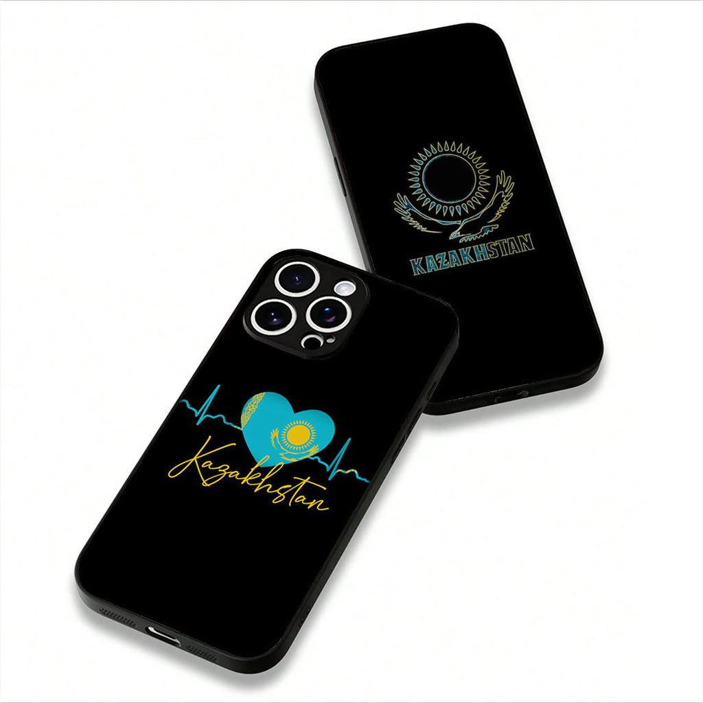 For Apple iPhone 17 16 15 11 Pro XS Max XR 6 7 8 Plus + SE 2020 5 16E Phone Cover Case Kazakhstan Flag