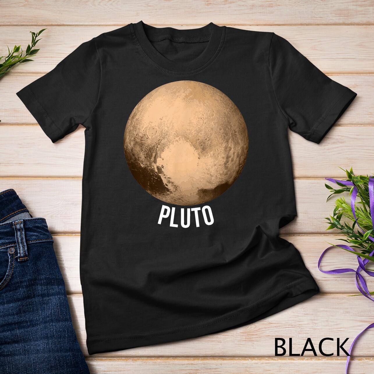 Pluto Dwarf Planet Astronomy Fan New Horizons Science Heart Unisex T-Shirt Mens Womens Tees Top S