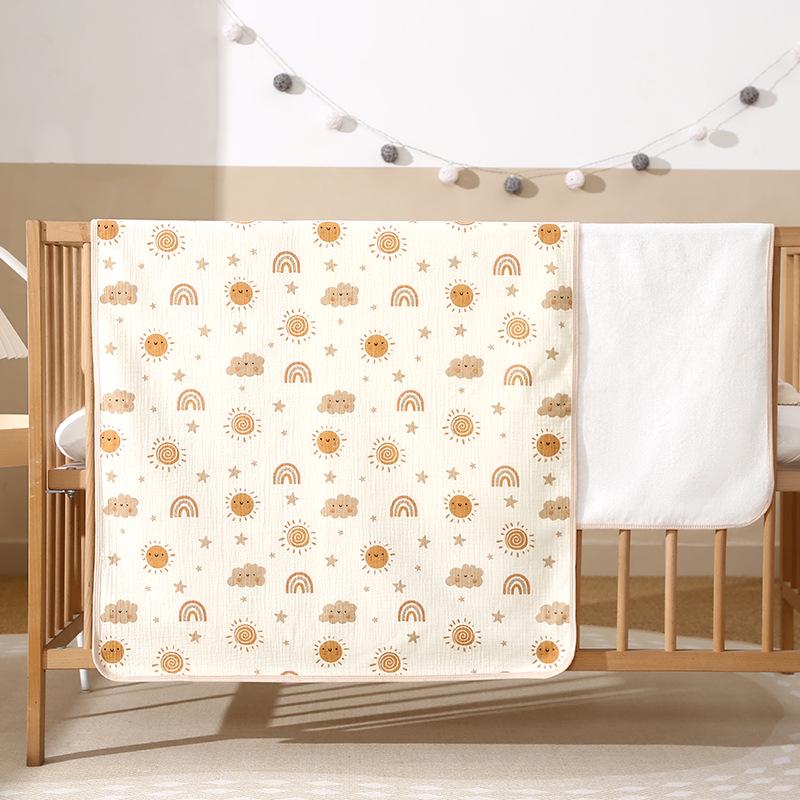 Washable Large Incontinence Pad: Waterproof, Breathable Cotton Bed Sheet for Newborns & Menstrual Use