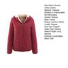 Damen Lässige Locker Geschnittene Kapuzen Baumwolljacke Warm Einfarbig Gesteppt Langärmlig Reißverschlusstaschen Mantel Oberbekleidung für Herbst Winter Damen Weiblich
