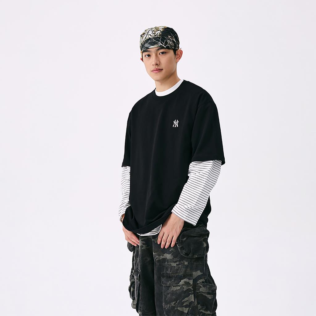 New MLB New York Yankees Basic Collection SS25 T Shirt Unisex Black 3ATSB0253-50BKS