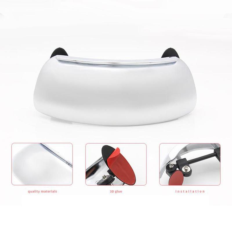 Motorcycle Rearview Mirror with 180 Degree Vision Convex Lens for ATV UTV Scooter Boat Car